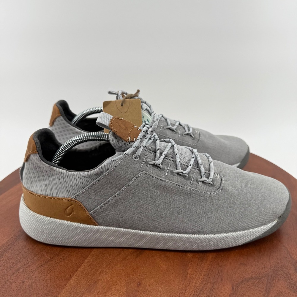 OluKai Nanea Li Pale Grey Vapor Water Resistant Premium Sneakers Men 11 EU44